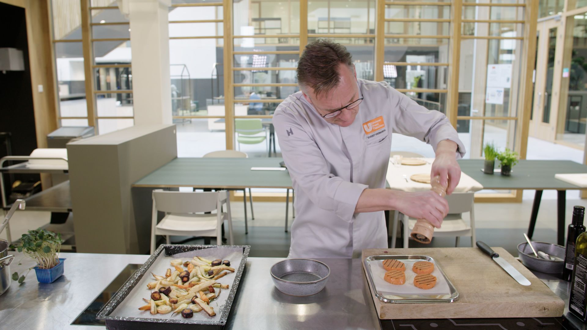 Evert Vermandel cooking Back to the Roots recipe